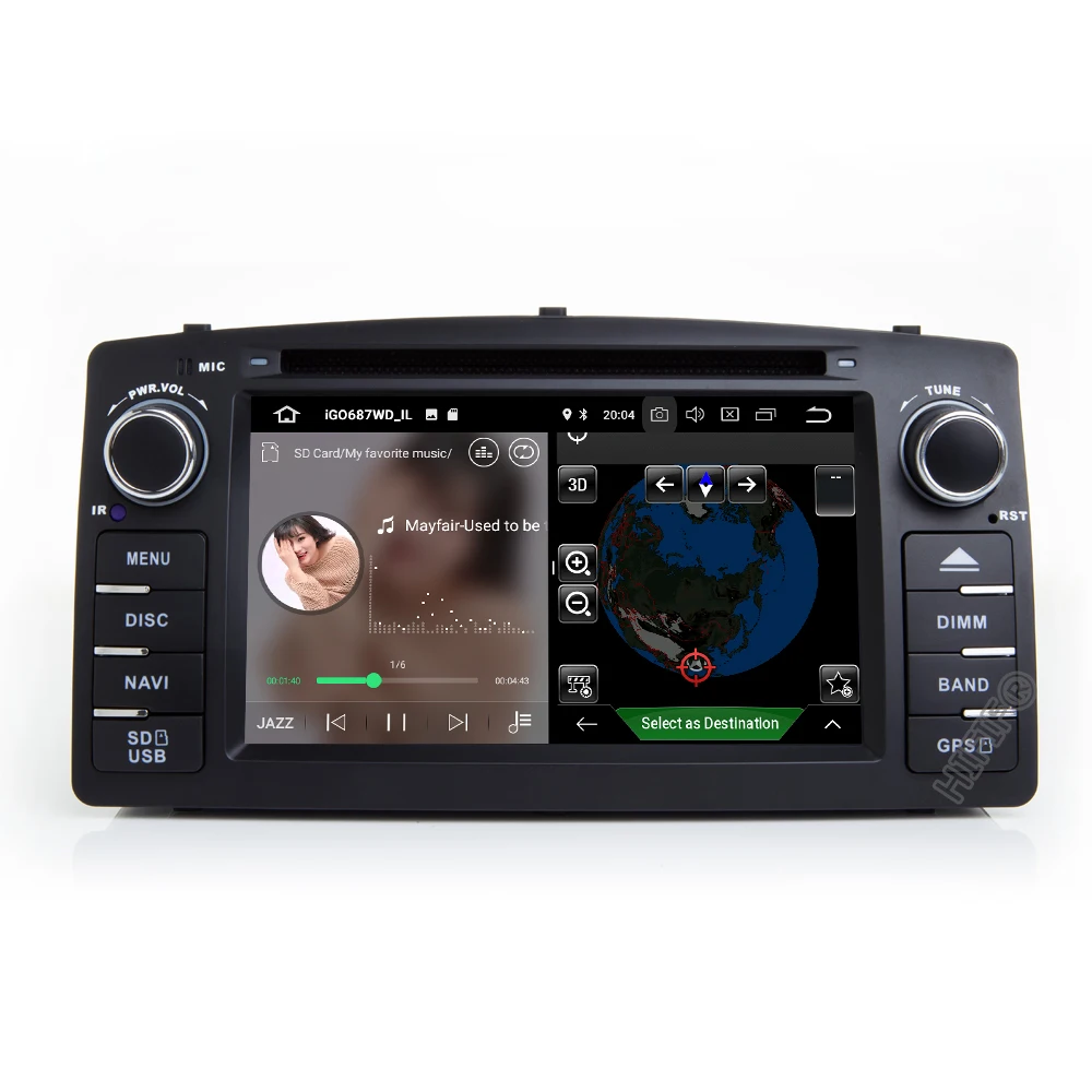 DSP 2 din Android 10 4G 64G Автомобильный dvd плеер Carplay для Toyota Corolla E120 BYD F3 мультимедийный