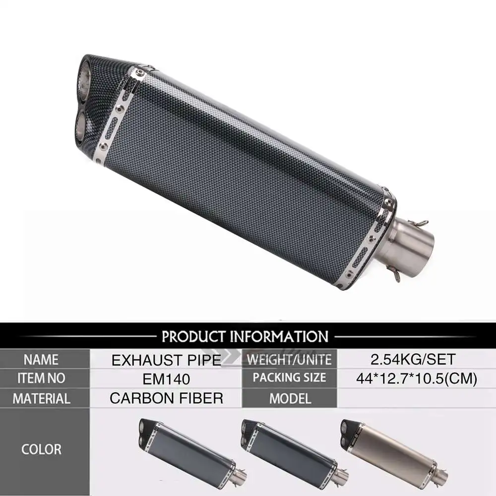 Universal Motorcycle Scooter Modified Double Holes Exhaust Muffler For CBR 125 CB400 CB600 YZF FZ400 Z750 | Автомобили и