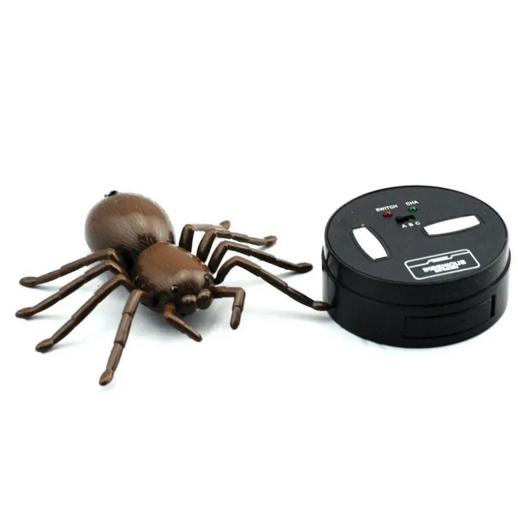 

Plastic Remote Control Electric Rc Brown Spider Infrared 360 Degree Ready to Run, Cool Creepy Crawler