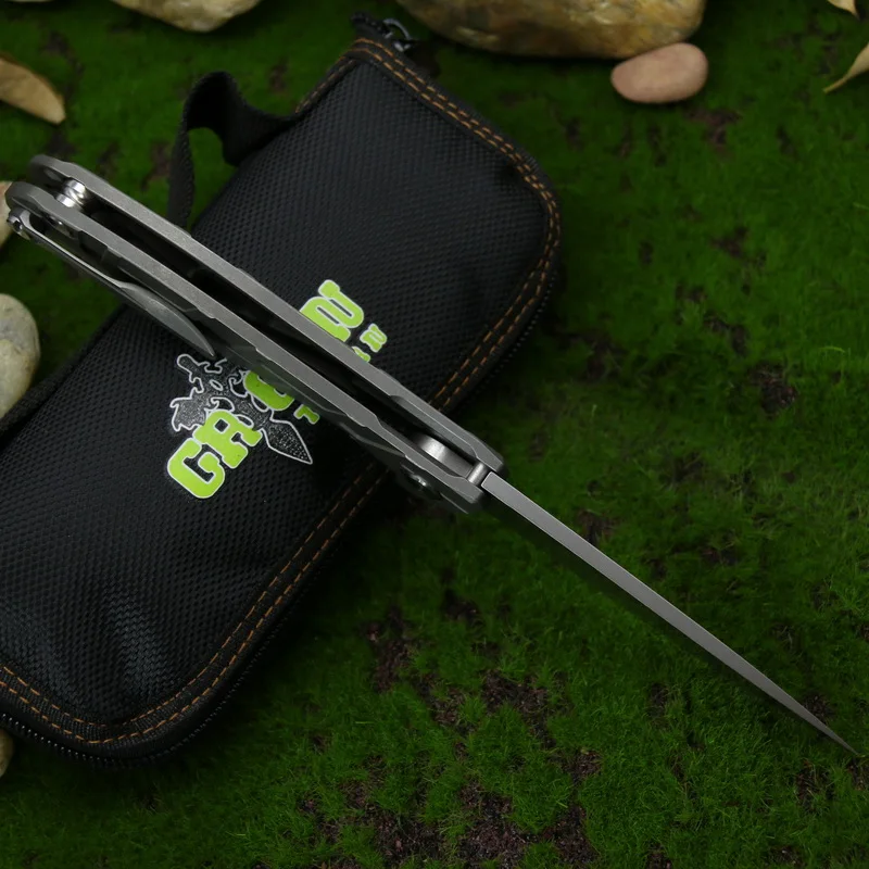 Складной нож Green thorn Flipper 95 титановая ручка подшипник D2 TC4 карманный для фруктов