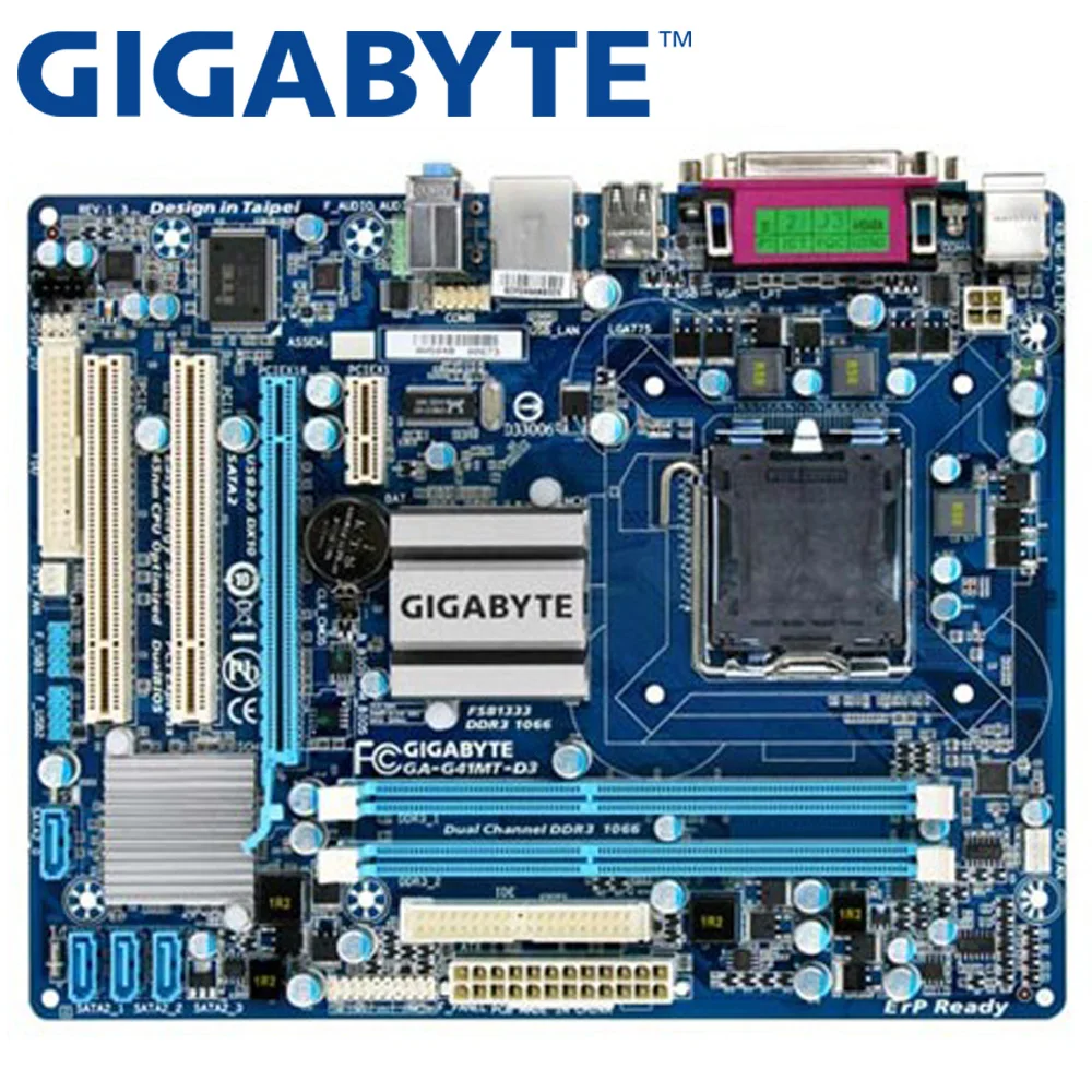 

GIGABYTE GA-G41MT-D3 Desktop Motherboard G41 Socket LGA 775 For Core 2 Pentium Celeron DDR3 8G Original Used Mainboard G41MT-D3