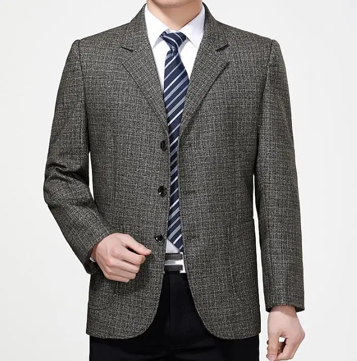 Мужской повседневный пиджак тонкий однобортный Блейзер приталенный весна осень
