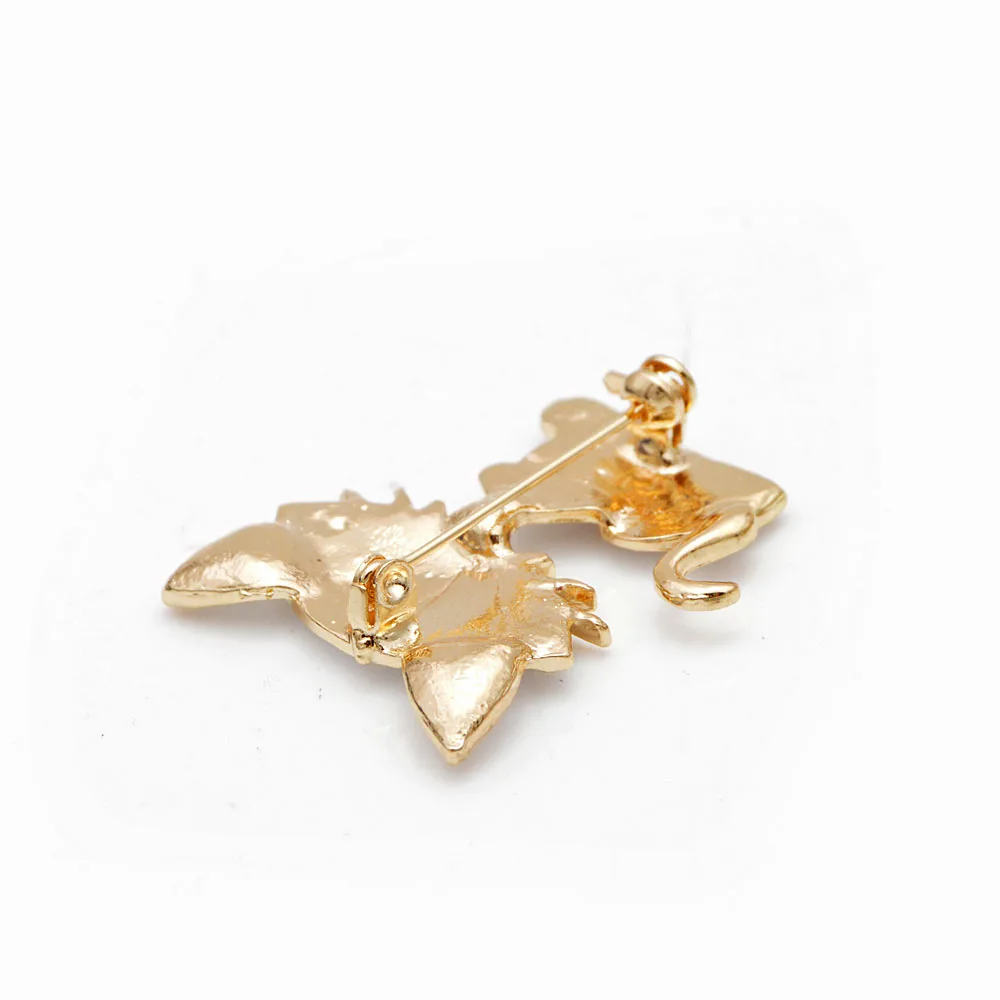 Женская брошь в виде кота CINDY XIANG милое украшение с эмалью белого цвета милого