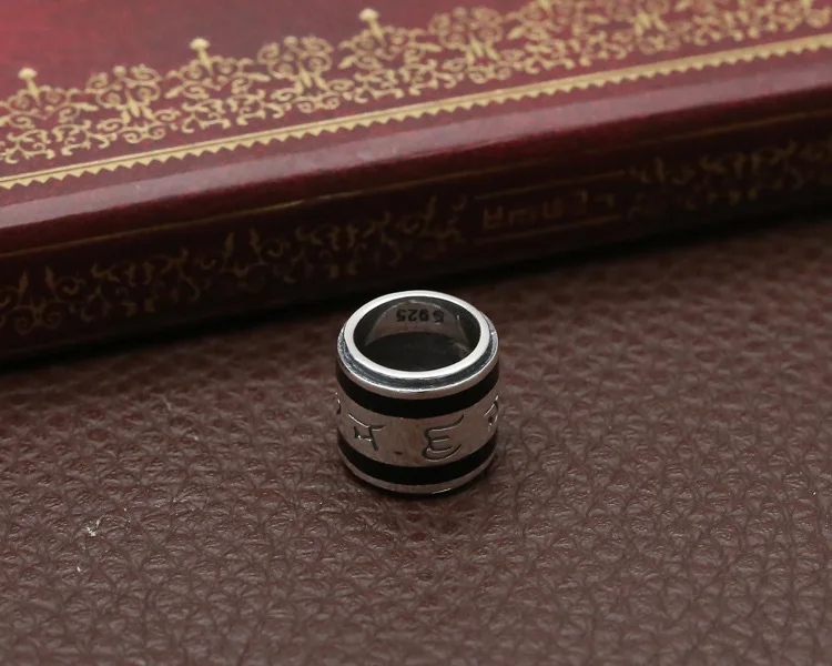 100% 925 Silver Tibetan Six Words Proverb Bead Pendant Buddhist OM Mani Kuanyin Buddha Mantra Good Luck | Украшения и аксессуары