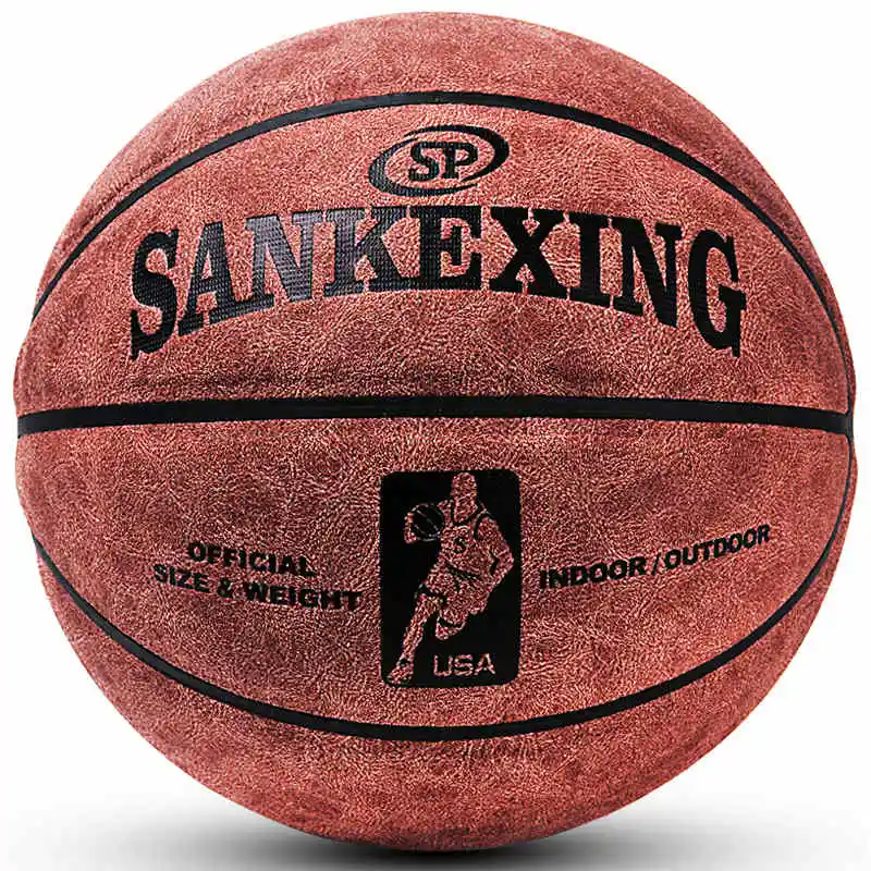 Бренд SANKWXING, высокое качество, официальный размер, 7 кожаных баскетбольных мячей, для улицы, в помещении, Мужская баскетбольная корзина, баскетбольный мяч - Цвет: 1