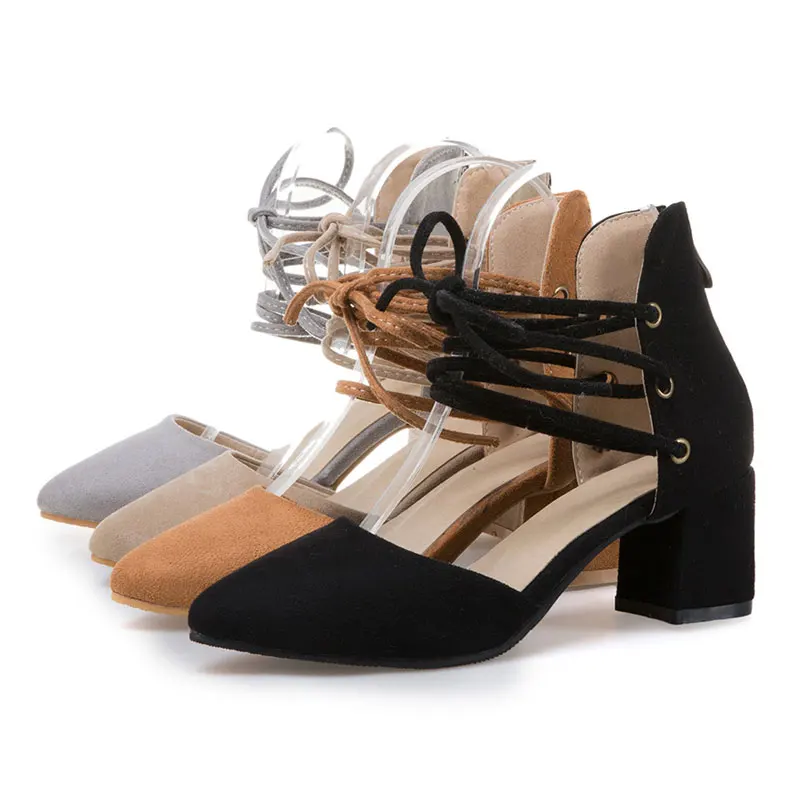 Женские туфли лодочки Fanyuan заостренный носок высокий каблук перекрестная