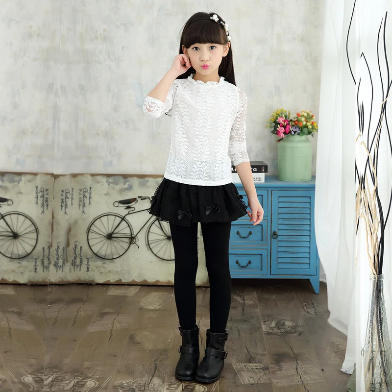 Юбка для девочек с леггинсами Сезон осень-зима 2018 детские штаны многослойной