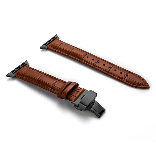 Кожаный ремешок для Apple watch band 4/3 42 мм 38 мм Iwatch band 44 мм 40 мм браслет из натуральной кожи часы с пряжкой в виде бабочки - Цвет ремешка: 10
