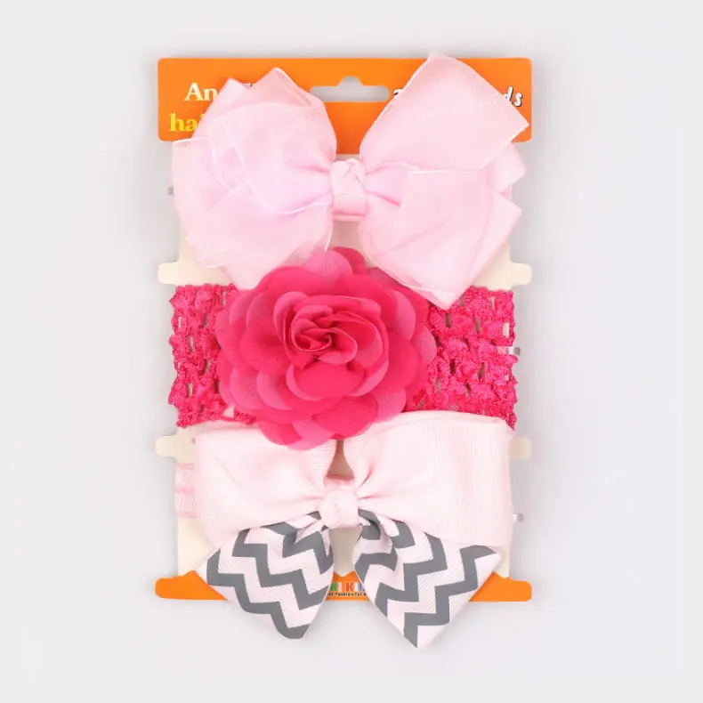 3 шт./компл. бантом тюрбан Детские аксессуары для волос Цветочный горошек