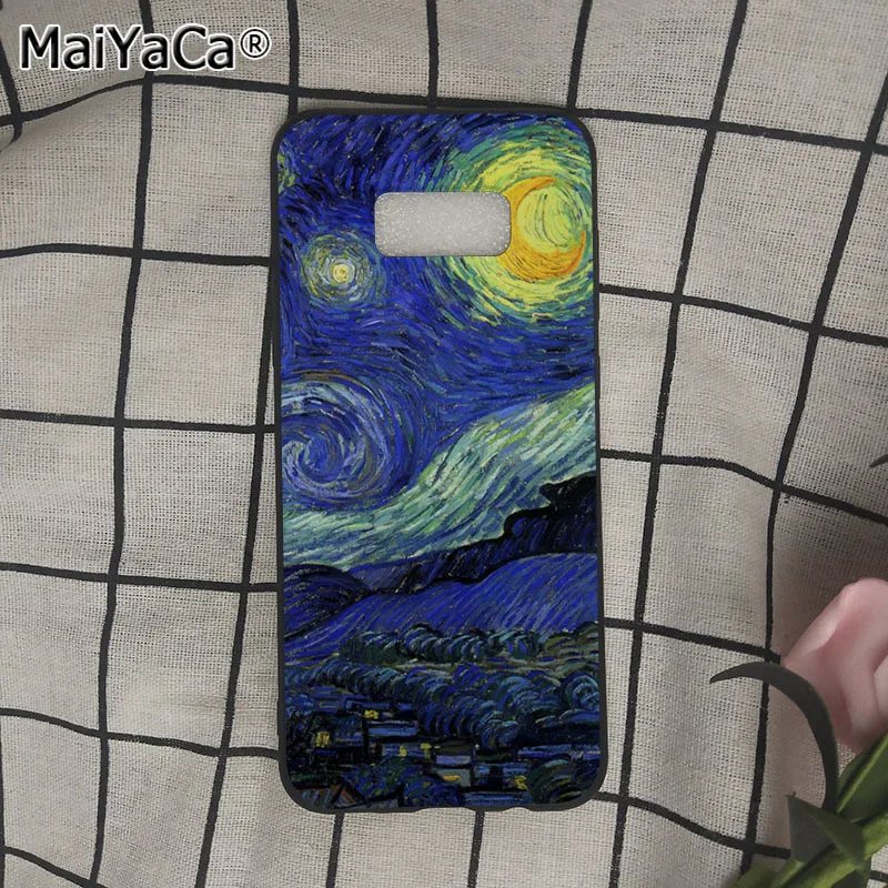 Чехол с изображением звездной ночи из м/ф Крик мунч Ван Гога для samsung galaxy s8 s9plus