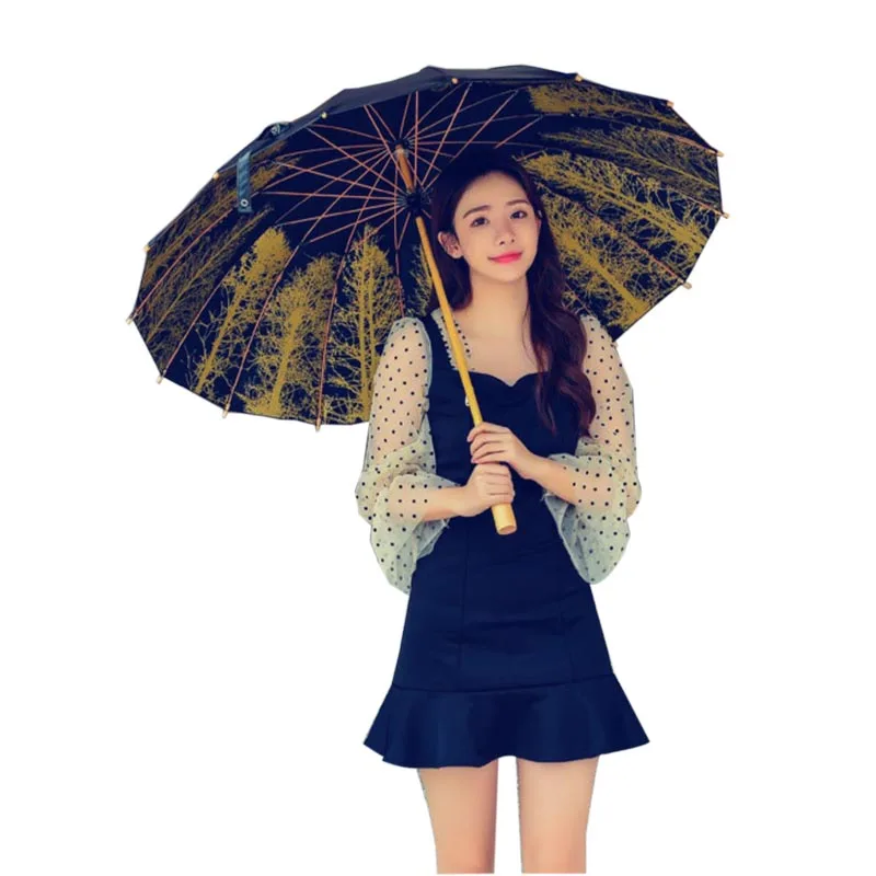 Зонт мужской с деревянной ручкой брендовый ветрозащитный Большой элегантный