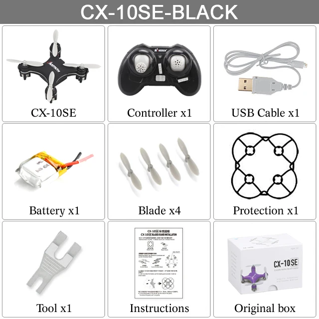black with box Cheerson CX-10SE мини карманные Дроны с дистанционным управлением Дрон радиуправляемый вертолет нано микро RTF Квадрокоптер детские игрушки Вертолет VS H36 S9 Дрон - Цвет: black with box
