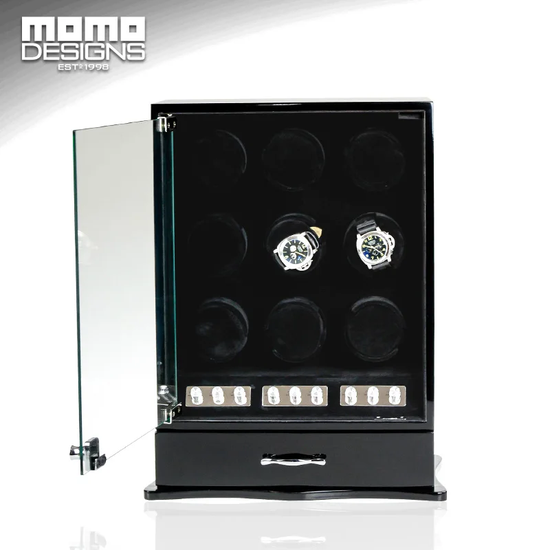 Высококачественная деревянная коробка для намотки часов 9 автоматическая