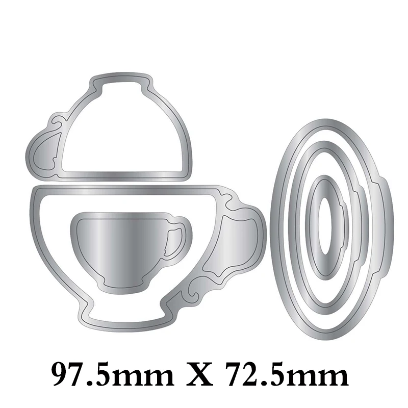 Металлические Вырубные штампы для скрапбукинга чайные чашки новинка 2019 режущая