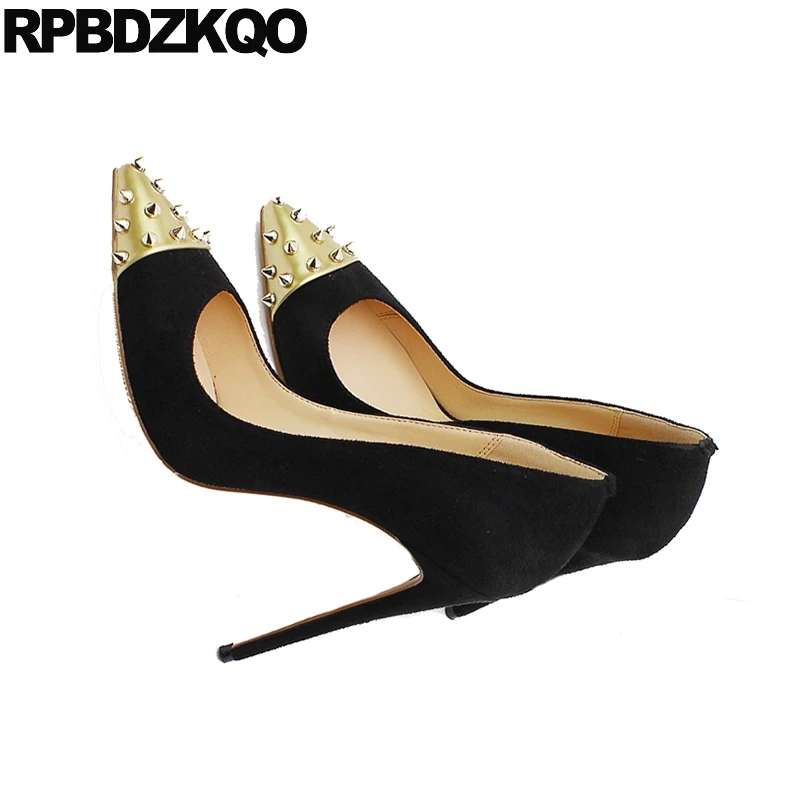 Обувь с заклепками Большие Размеры женскую одежду серьги-гвоздики высокий