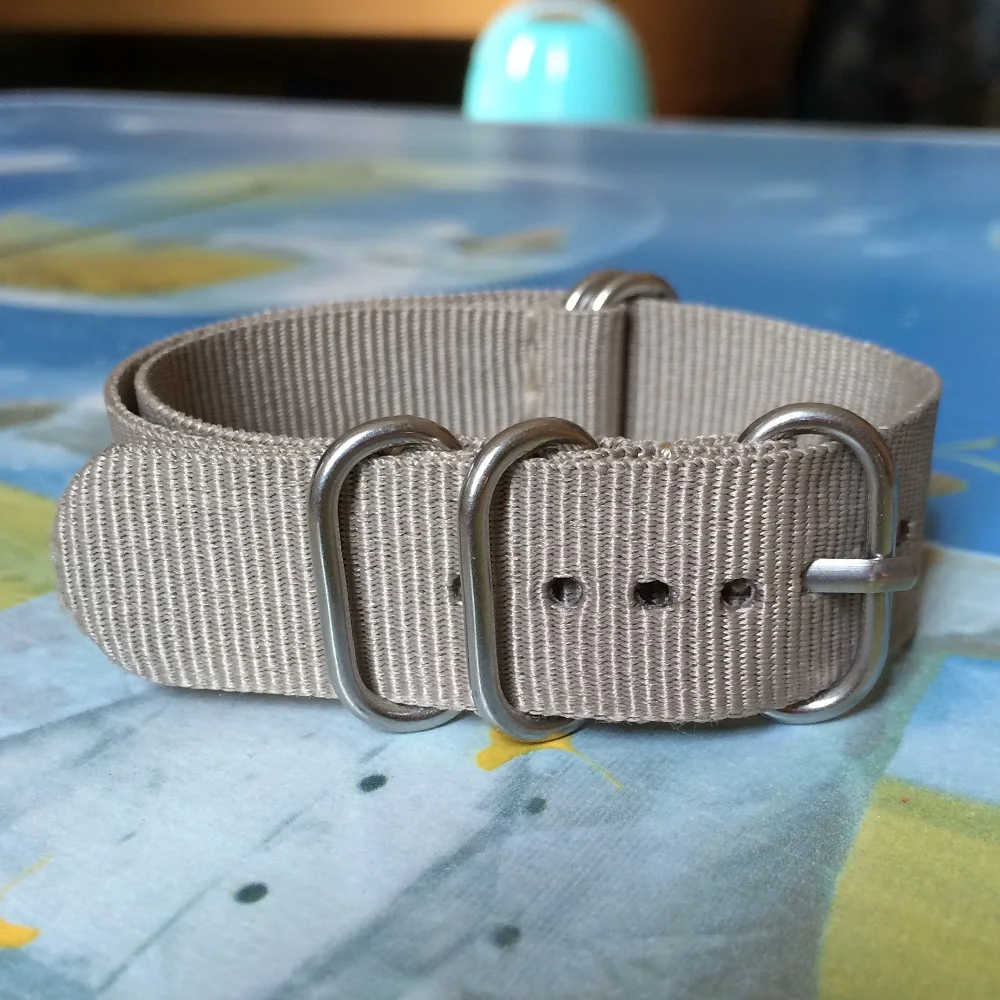 Buy 2 get 10% off) 18mm 20 mm 22mm 24mm Solid Beige Army Sport Zulu fabric Nylon watchband Watch Strap 5 Rings Bands Buckle belt | Наручные