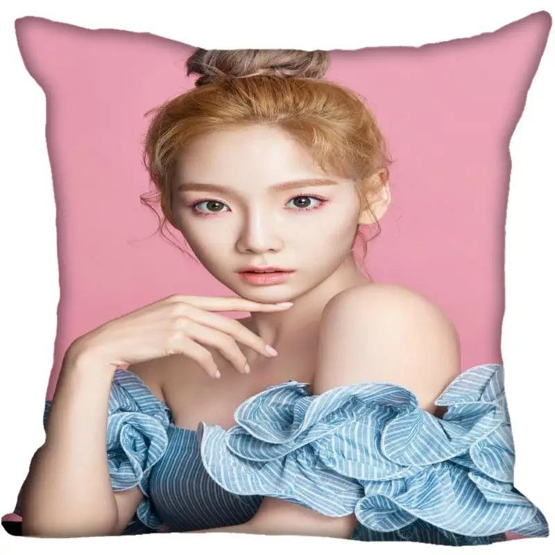 Пользовательский Taeyeon наволочки печатной площади Шелковый наволочка домашняя декоративная молния атласные наволочки(одна сторона - Цвет: 5