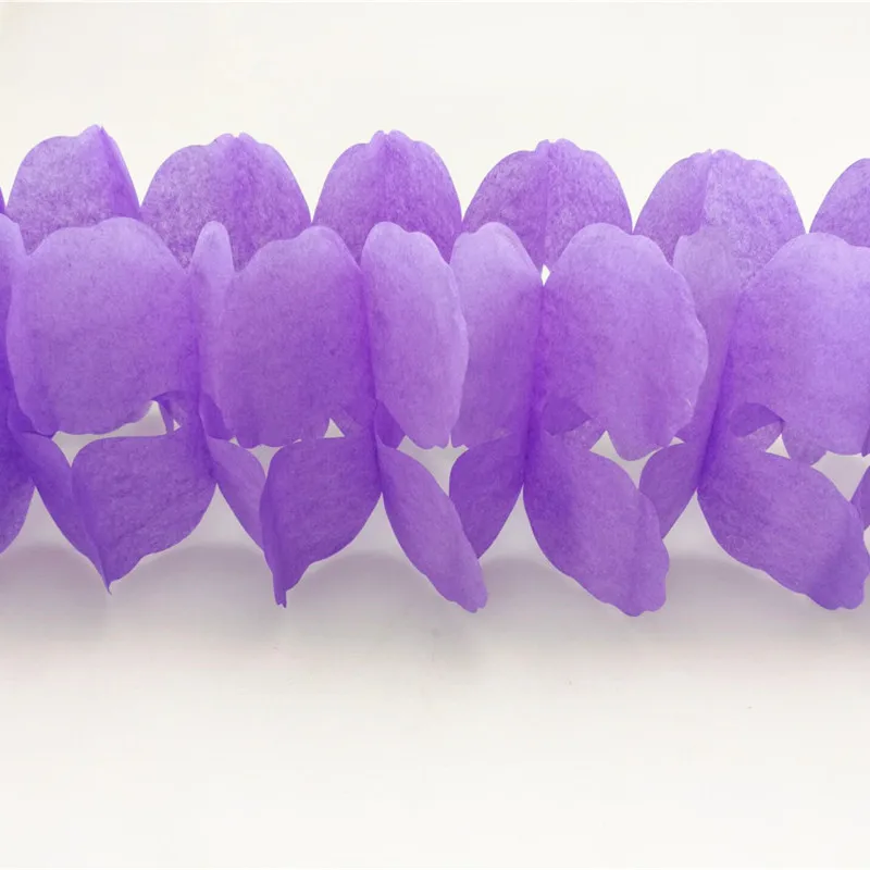 Light purple 3,6 м гирлянды Свадебная вечеринка украшения бумага в виде клевера Пасхальный день рождения занавес Свадьба Помолвка дома - Цвет: Light purple