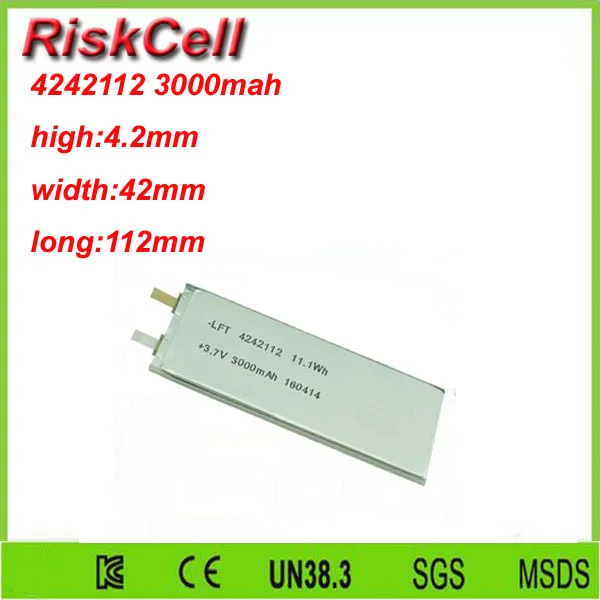 

Бесплатная доставка, литий-полимерная аккумуляторная батарея 3,7 в 3000 мАч 4242112 для Mp3 MP4 MP5 GPS PSP mobile Pocket PC e-Book