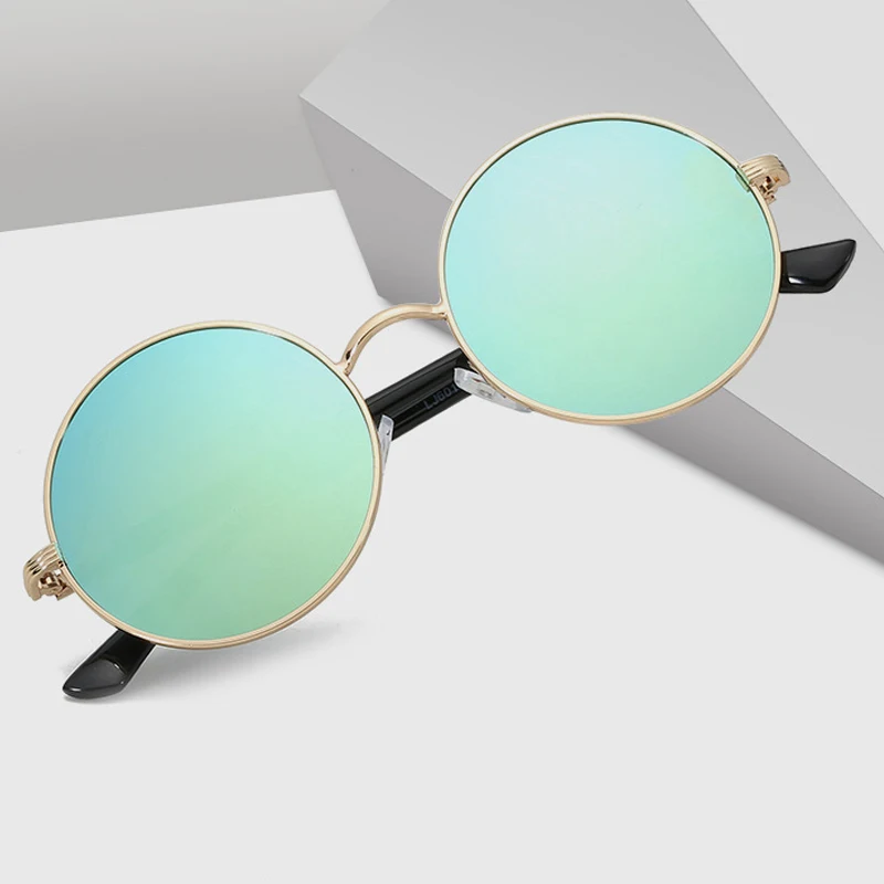 SAYLAYO Vintage Steampunk Sunglasses Round Retro Metal Steam Punk For Women Men Coating Sun Glasses Oculos De Sol Feminino | Аксессуары