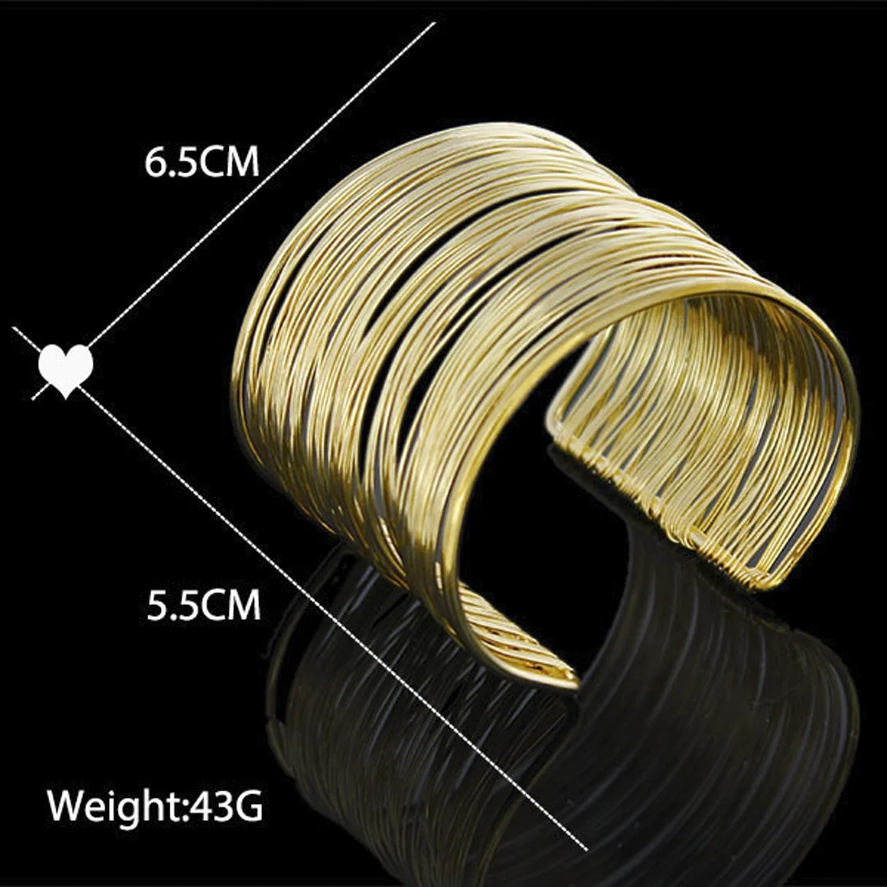 Женские Модные Металл Многослойные строки браслет манжеты Для женщин