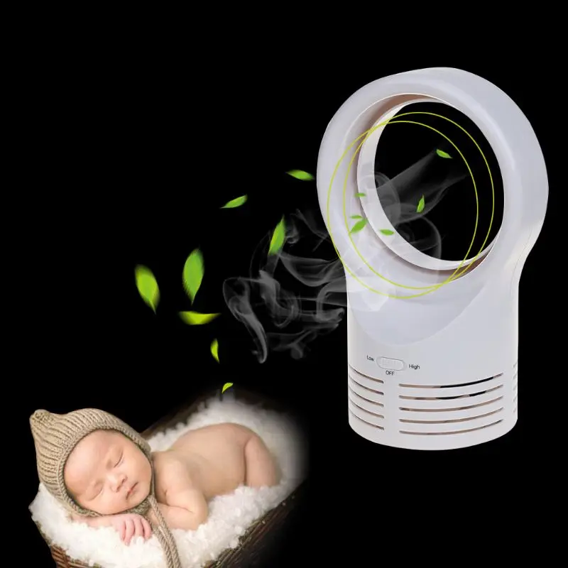 Новый портативный мини вентилятор без пузырьков регулируемый двухскоростной