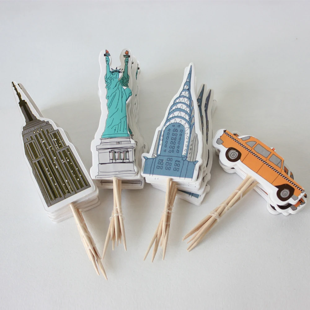 24 шт. кекс зубочистка вставки украшения торта поставка день рождения Декор