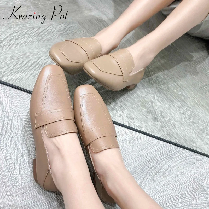 Лоферы Krazing Pot женские из натуральной кожи удобные мягкие туфли на плоской