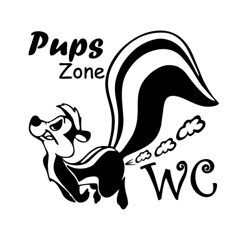 Наклейка на стену с изображением мопса и белки | Дом сад