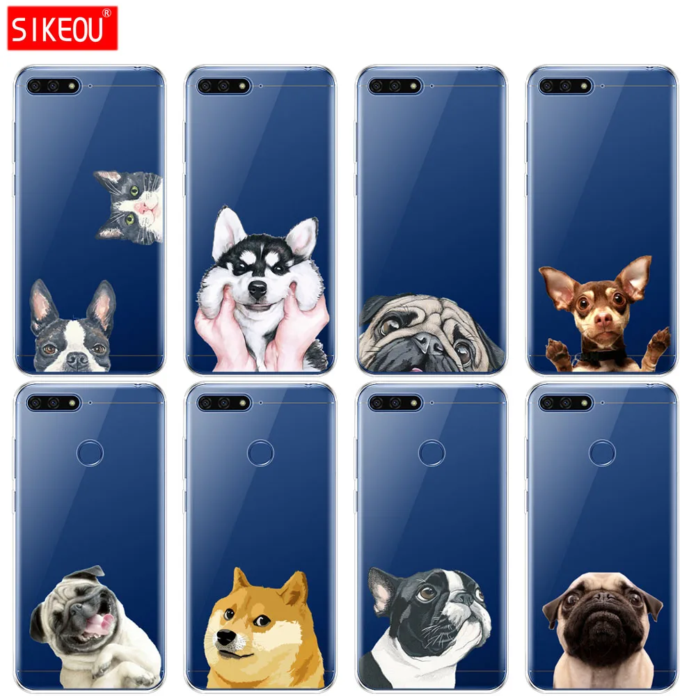 Силиконовый чехол для телефона Huawei Honor 7A PRO 7C Y5 Y6 Y7 Y9 2017 2018 Prime защитная задняя