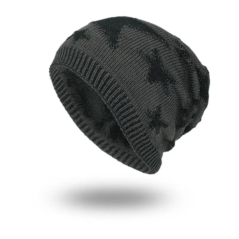 Модная повседневная мужская шапка Skullies &amp Beanies вязаная шерстяная в Корейском