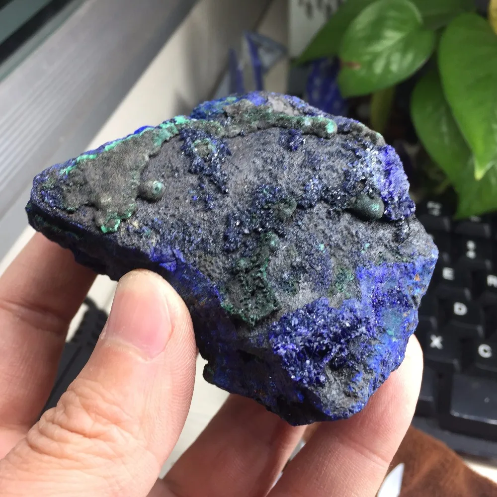 243 г натуральный чессилитовый материал образец Azurite Geode Bule и зеленый Целебный