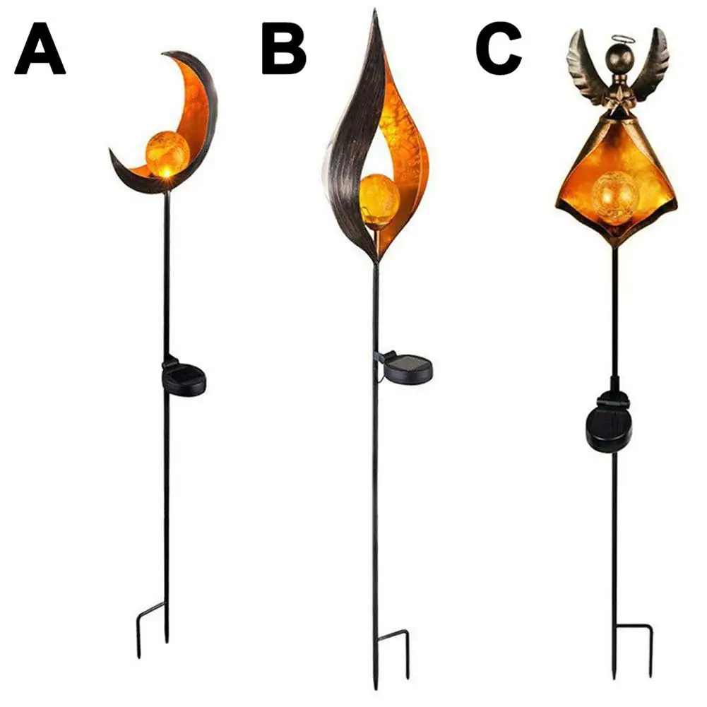 Светодиодный светильник на солнечной батарее в стиле ретро железный садовый