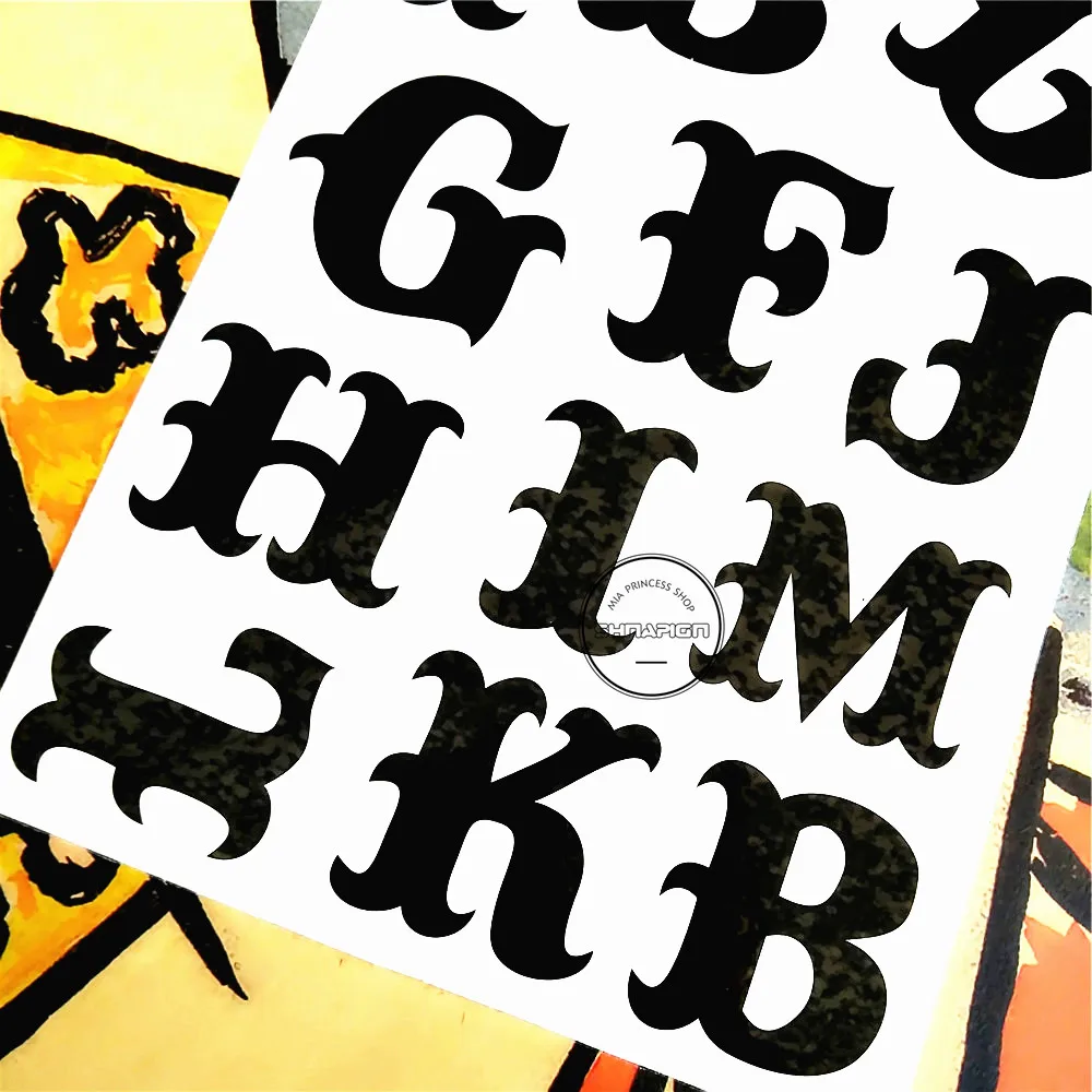 SHNAPIGN временный боди арт Английский алфавит буквы флэш тату наклейка 10*17 см
