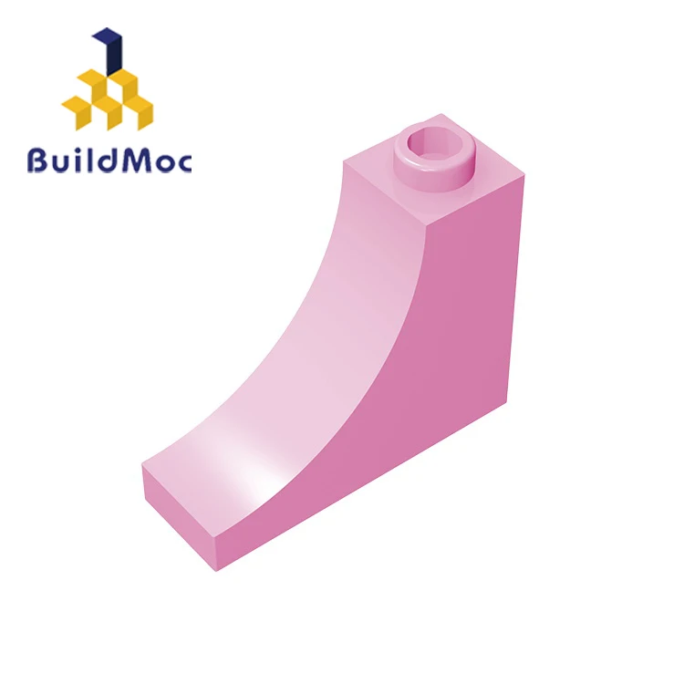 BuildMOC 18653 1x3x2 изогнутые кирпичные строительные блоки, детали DIY, развивающие игрушки, креативный подарок