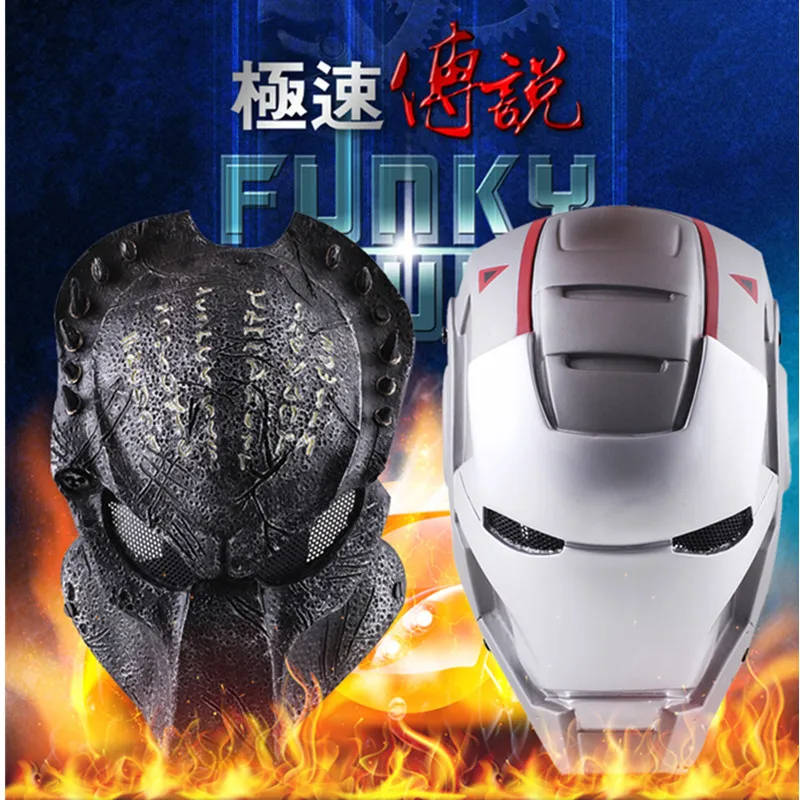 Мотоциклетный шлем полушлем маска персонализированная модная Железного