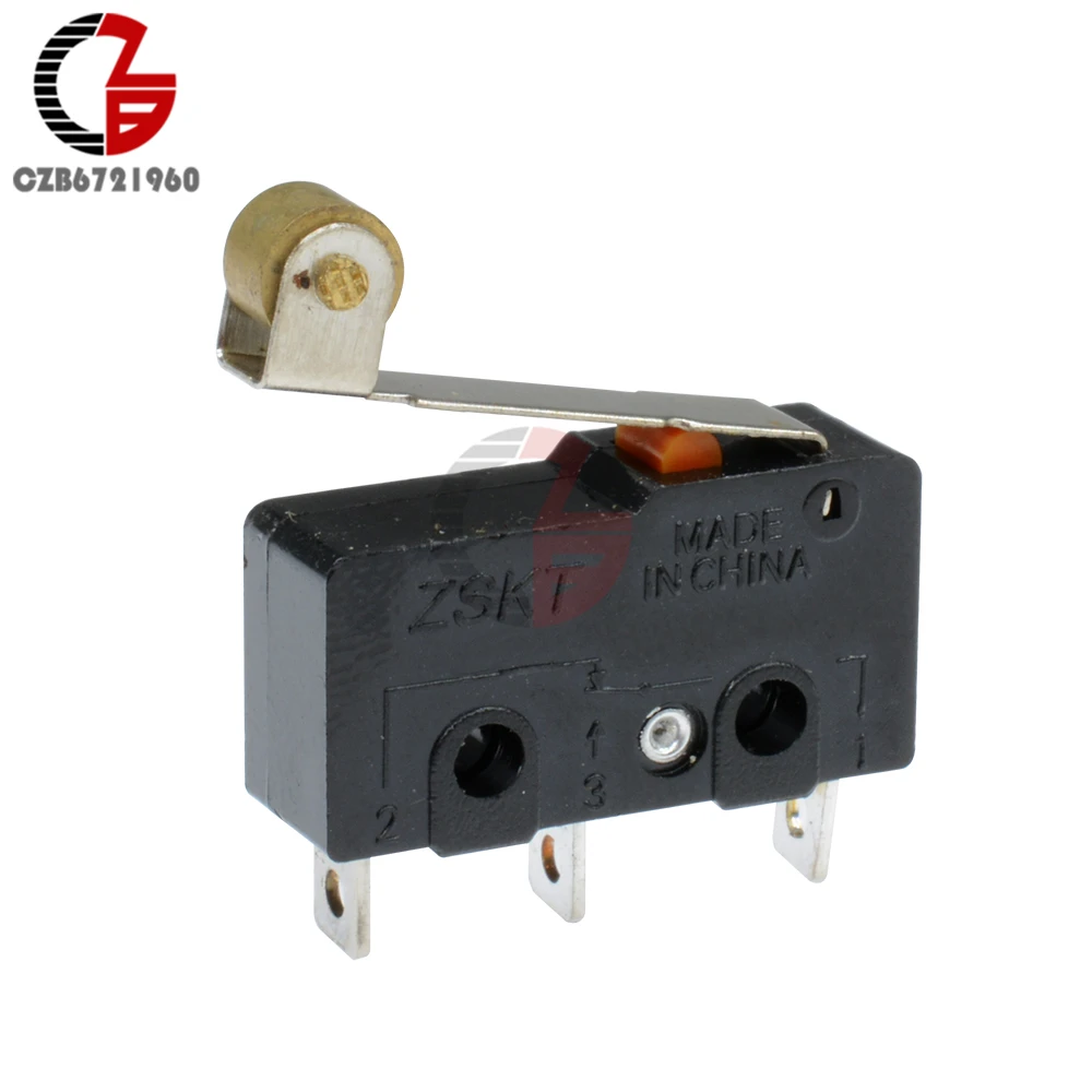 10 шт. KW11-3Z переключатель 5А 250 В микропереключатель круглая ручка 3Pin микропереключатель чувствительный переключатель с шариковым подшипником