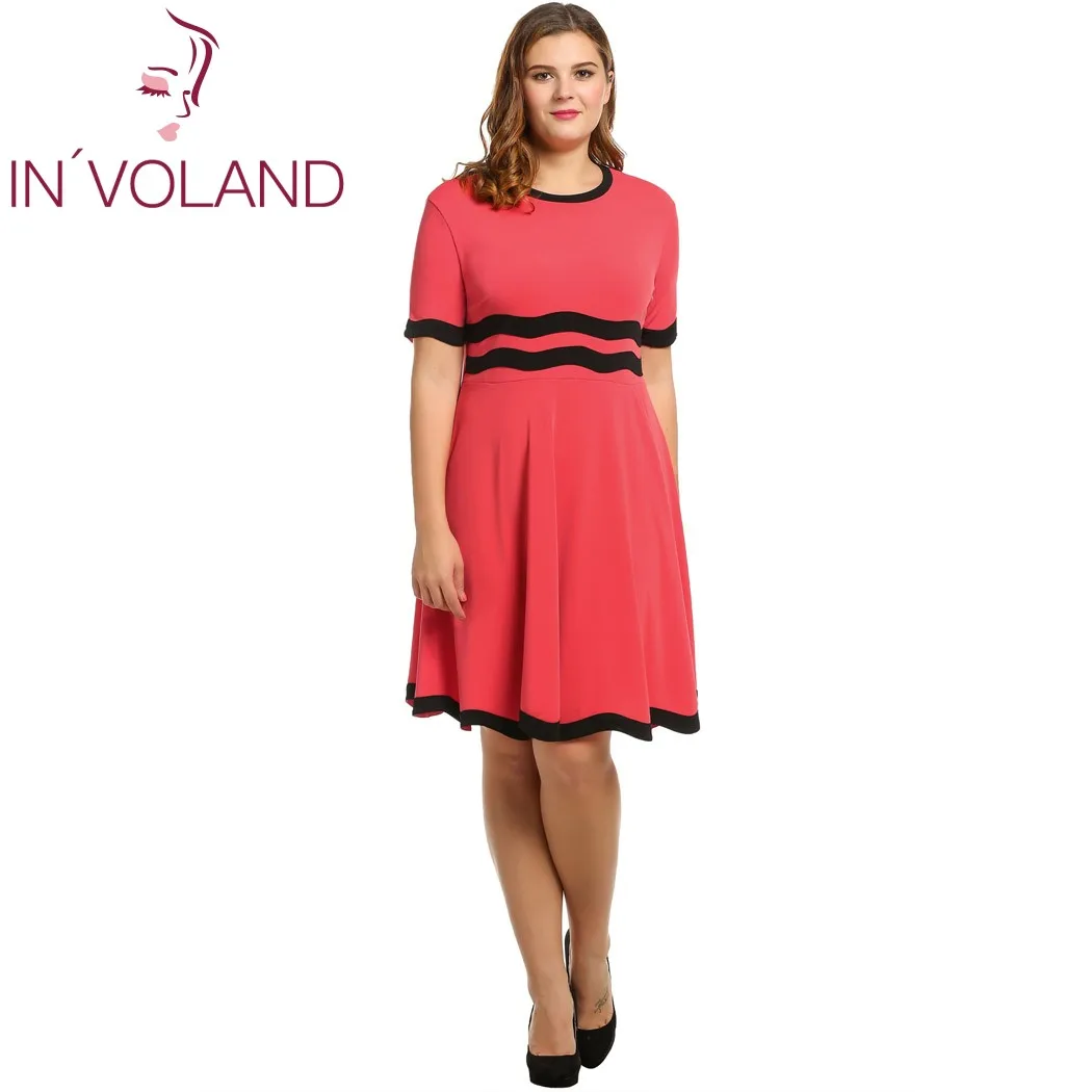 Женское Повседневное платье IN'VOLAND вечерние лоскутные платья пуловеры больших