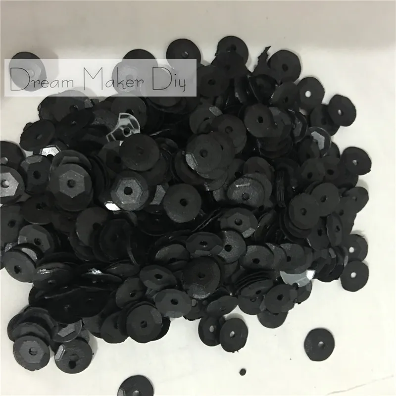 2500 шт./лот (50 г) 6 мм матовая черная чашка россыпью блестки красивые поделки для