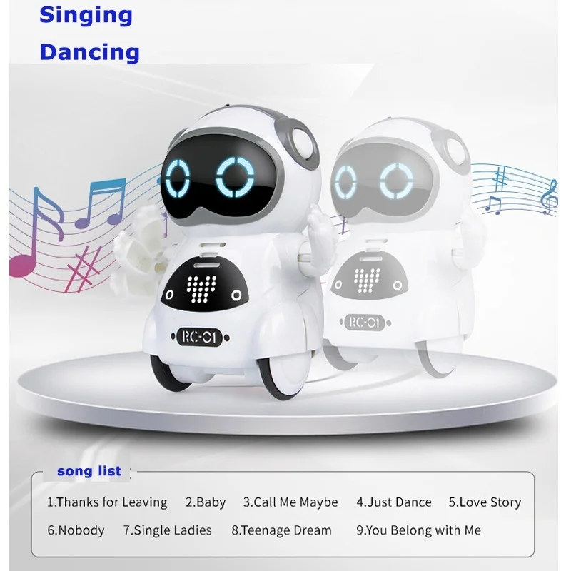 Mini Pocket Robot Multi-Functional Voice Dialogue Light Chat Record Singing Dance Toy Kids Christmas Gift |
