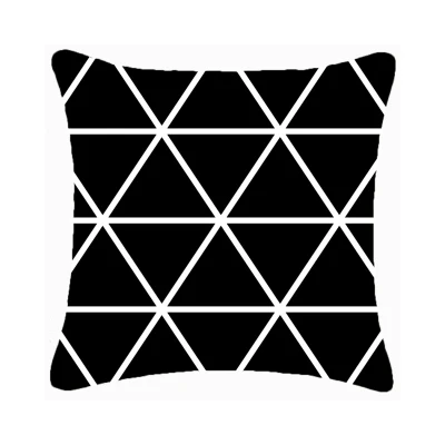 decorative cross waved line simple black white print cushion cover fancy housewarming gift sofa chair floor pillow | Дом и сад
