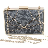 2022 hot women patchwork acrylic evening clutch bags wedding banquet clutch purse candy color party bags drop shipping mn1368