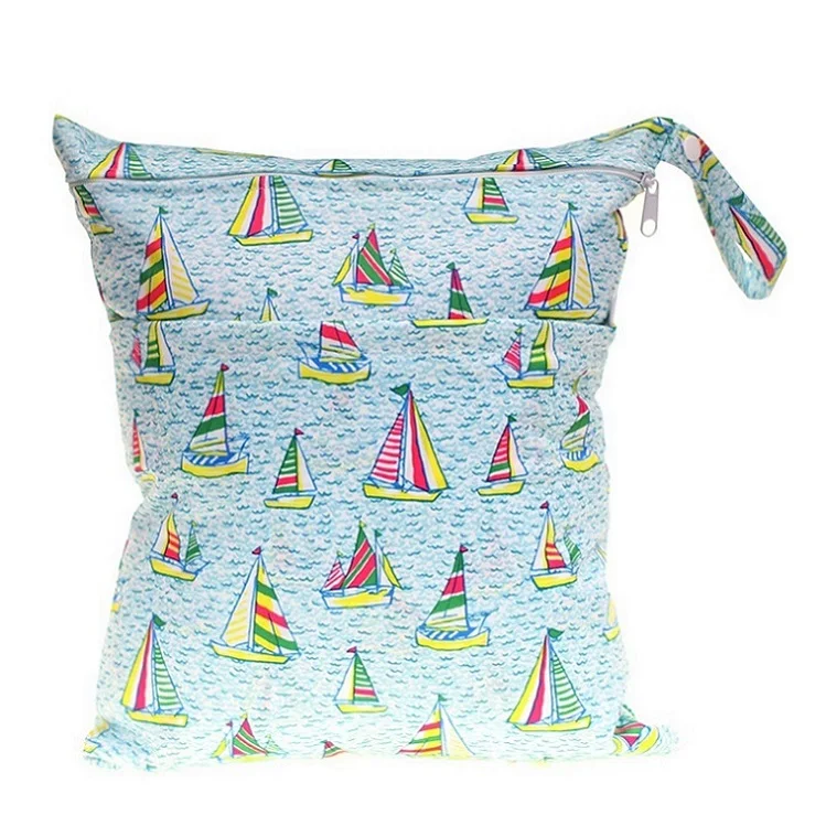 [CHOOEC] New Wet Bag Washable Reusable Cloth diaper Nappies Bags Waterproof Swim Sport Travel Carry bag Big Size: 30X36 cm