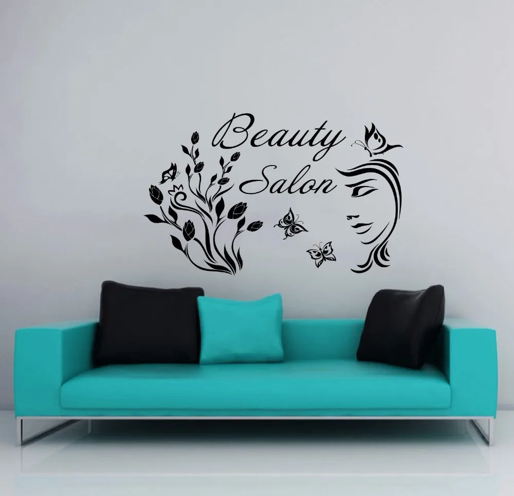 Стикер на стену для декора салонов красоты или парикмахерских.|room decoration|wall vinylwall