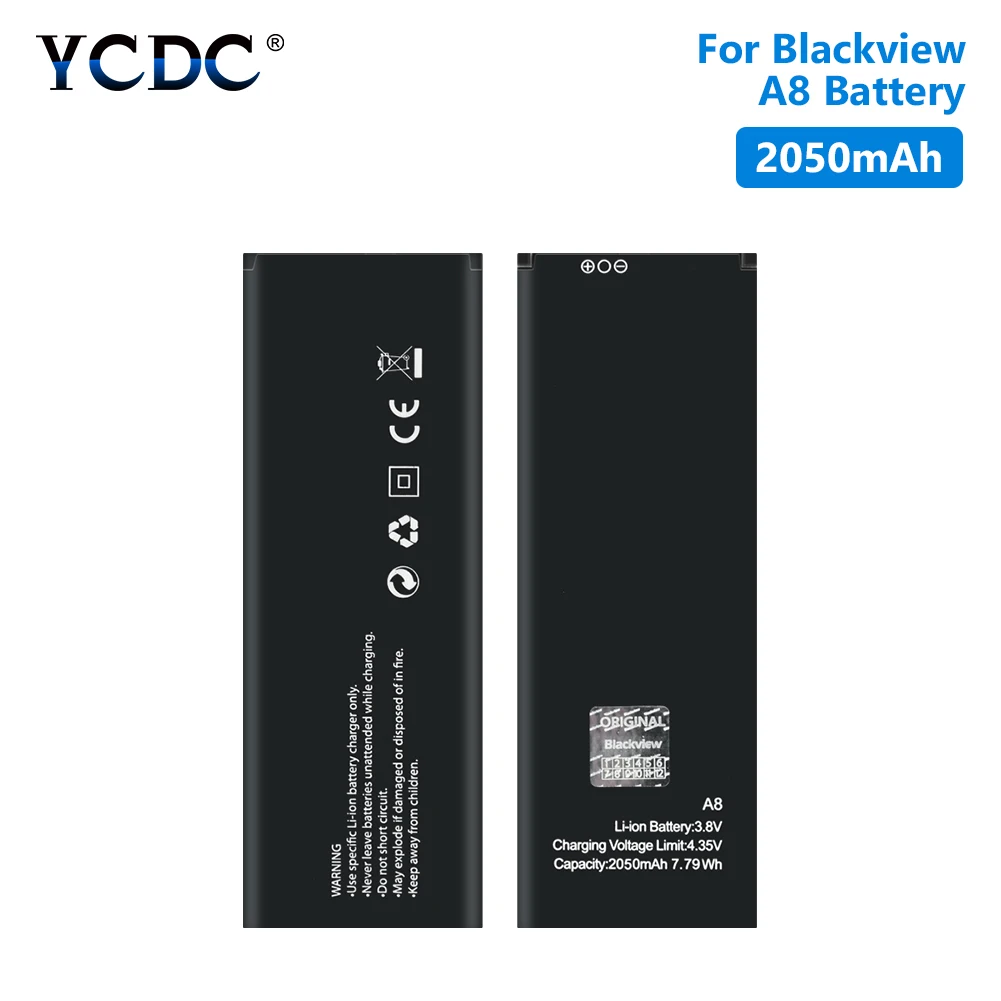 YCDC высокое качество 2050mAh литиевая батарея для Blackview A8 Мобильный телефон Замена