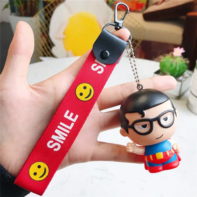 style 8 Рисунки из мультфильма ПВХ Marvel брелок мстители супергерой Фигурка Человека-паука Тор Железный человек брелок детский школьный кулон подарок - Цвет: style 8