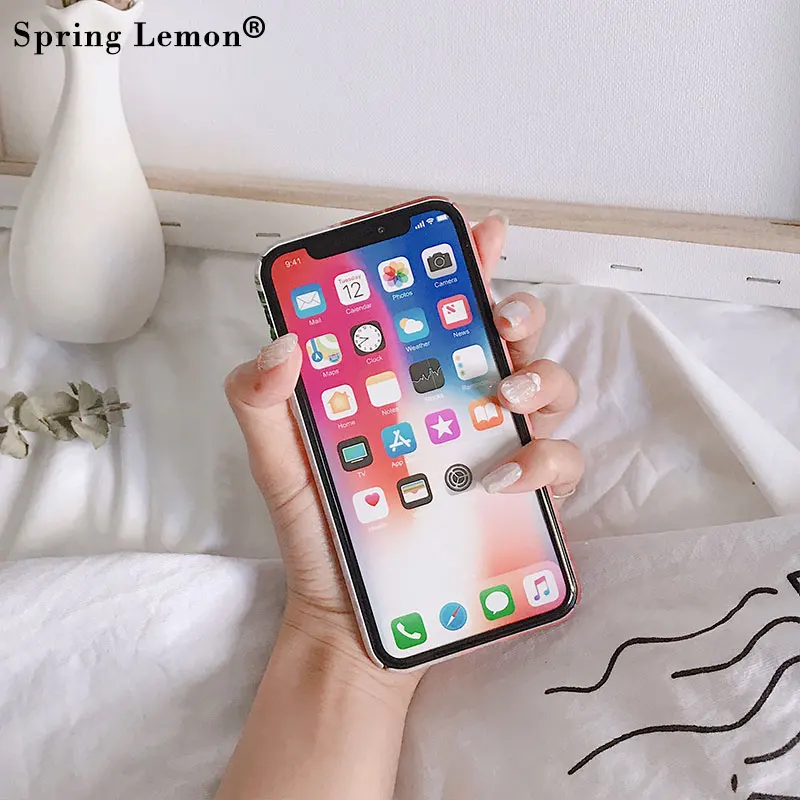 Spring Lemon New Metope Banana Leaf Wall surface Luminous Noctilucent Protection Hard Cover for iphone 8 7 8plus 6splus X 10 |