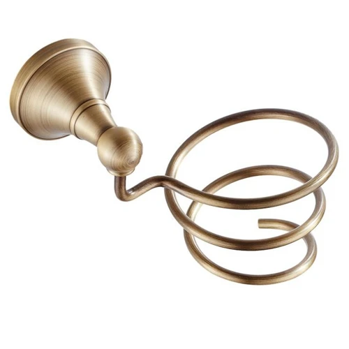 Hair dryer holder Полка для полотенец для ванной комнаты, держатель для туалетной бумаги, держатель для мыла, вешалка для полотенец, держатель для полотенец, набор аксессуаров для ванной, античная бронза, ELF3001 - Цвет: Hair dryer holder