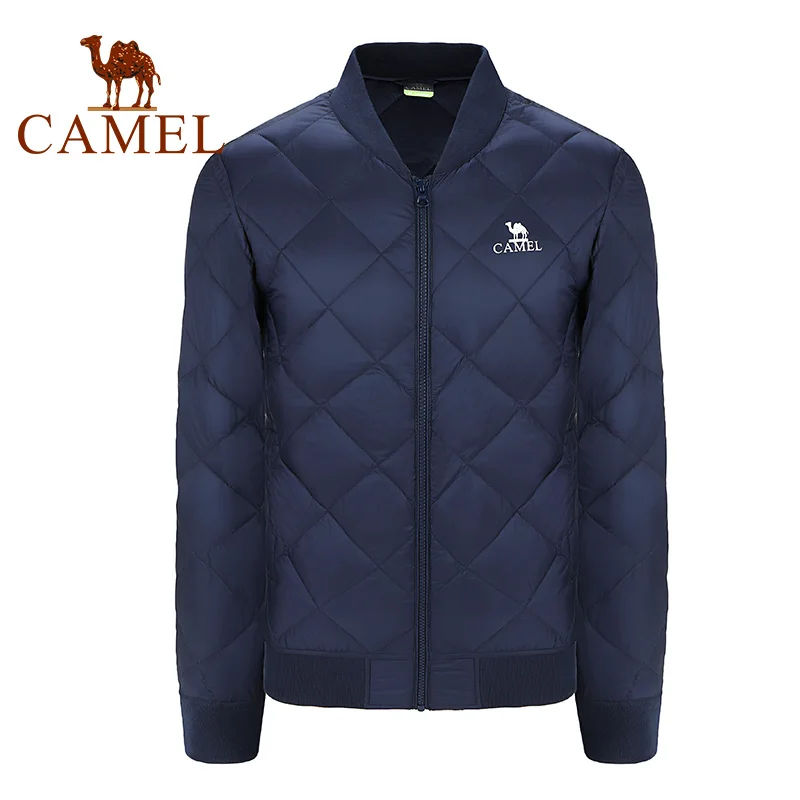 CAMEL/Новинка; зимняя куртка для пар; Ультра-светильник; 90% белый Утиный пух; куртки; повседневное портативное зимнее пальто; пуховик; размеры - Цвет: Navy Blue Male