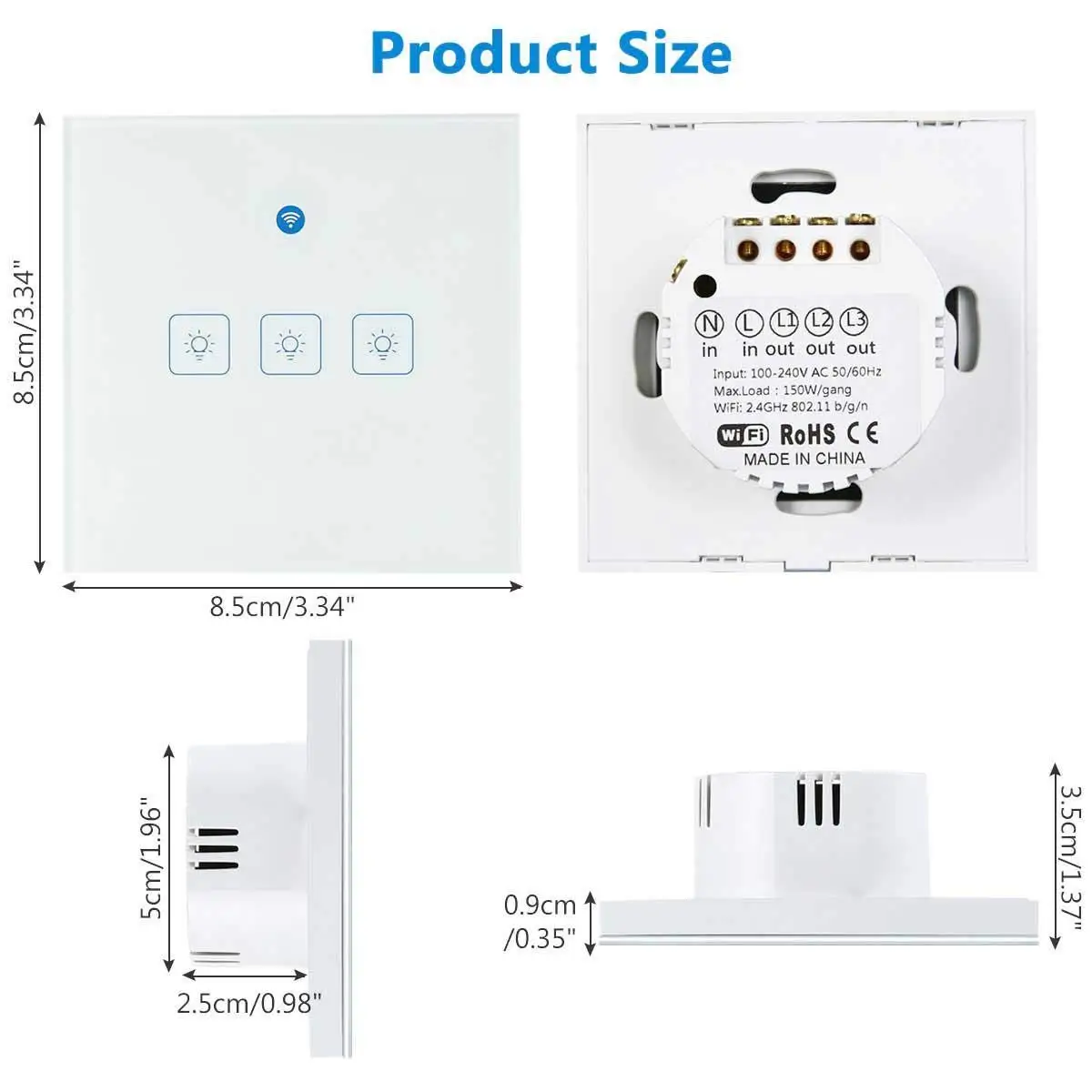 Wi-Fi выключатель света Умный настенный пульт дистанционного управления таймер